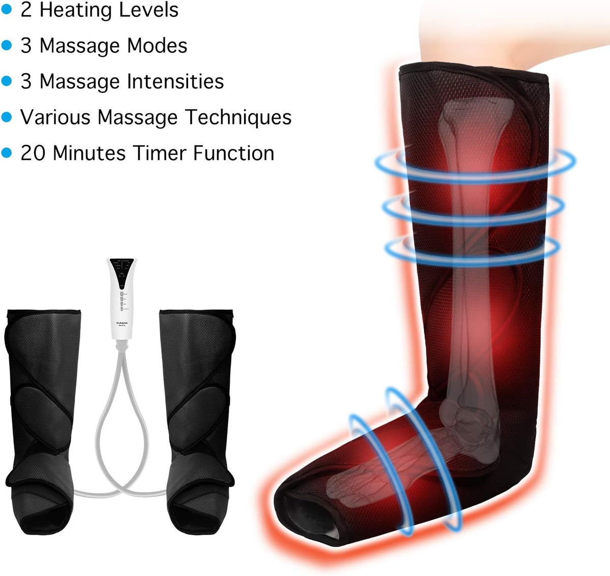 Leg Massager with Heat Air Compression O231
