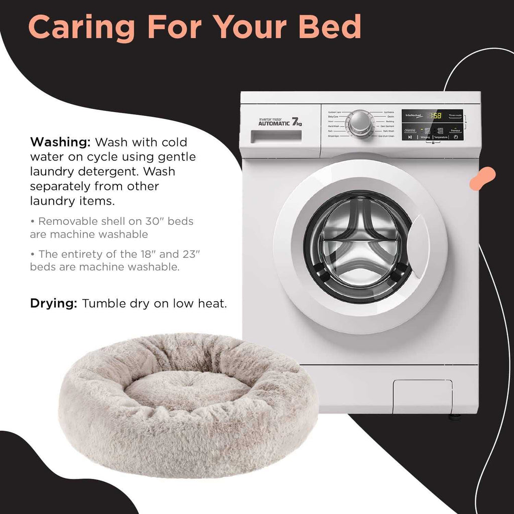 Faux Rabbit Fur Memory Foam Calming Bed M37951