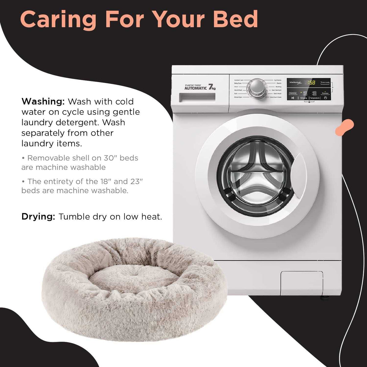 Faux Rabbit Fur Memory Foam Calming Bed M37951