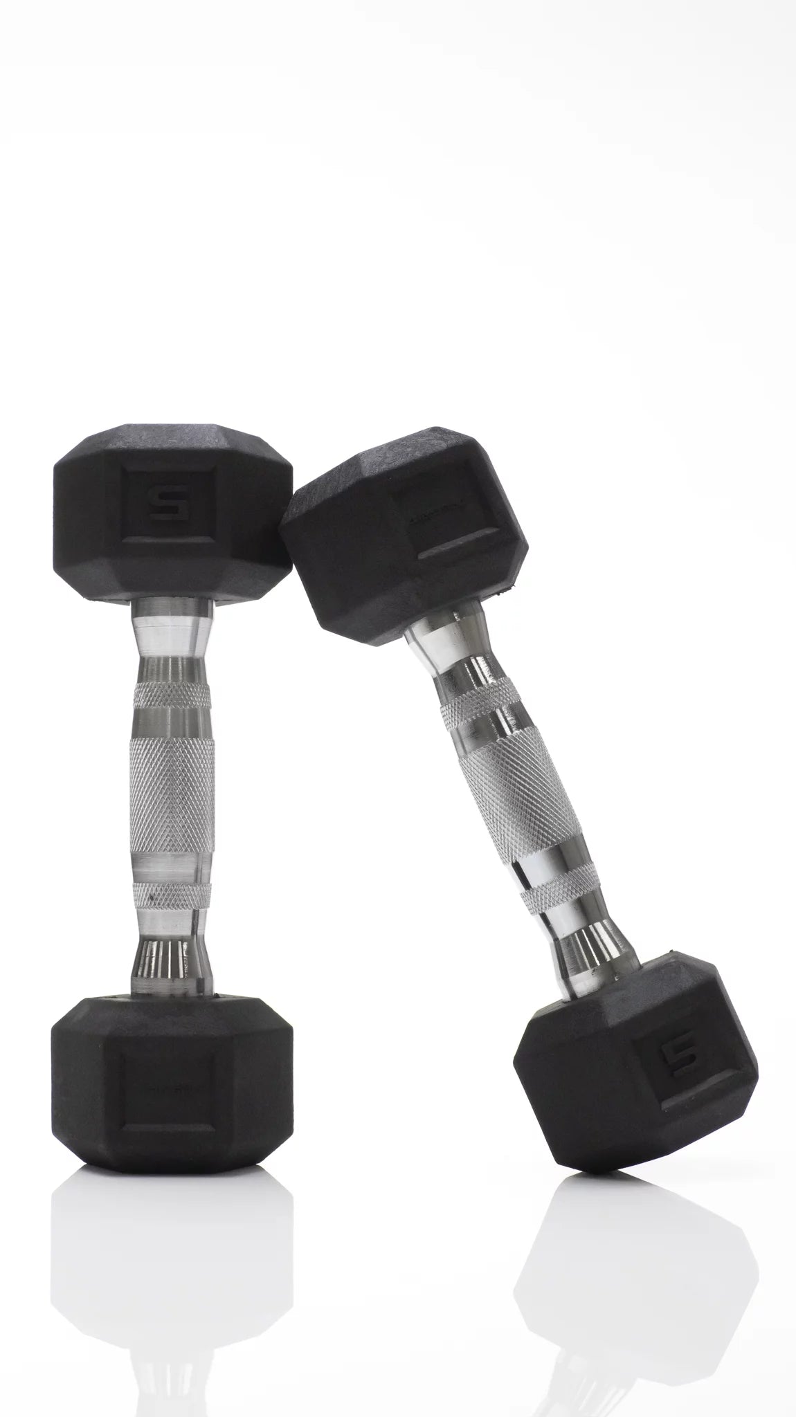 15lb Black Rubber Hex Dumbbell Z401425