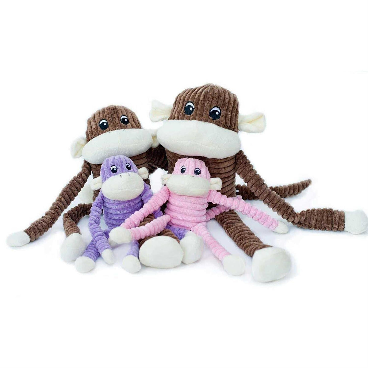 Crinkle Monkey Dog Toy T44030