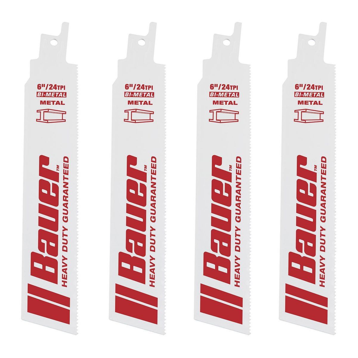 24 TPI Bi-Metal Reciprocating Saw Blades, 4 Pack X952