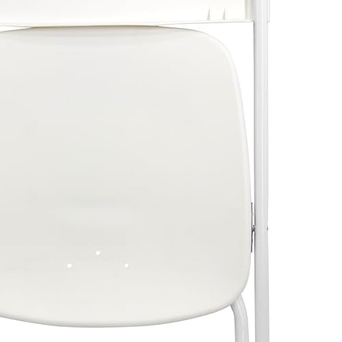 4 Piece White Plastic Folding Chairs V603803