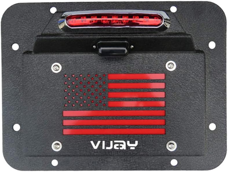 Spare Tire Delete License Plate Relocation Kit with Third Brake Light T19732