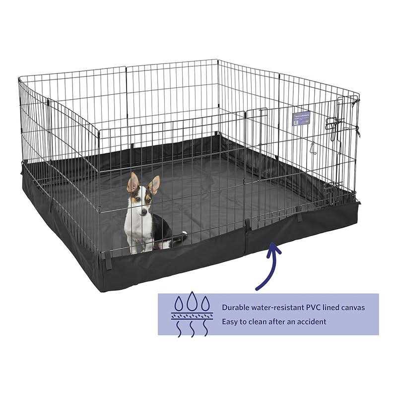 Square Exercise Pen Solid Fabric Bottom N1755