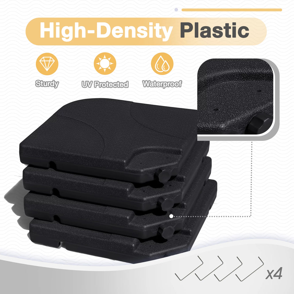 Square Shaped Water or Sand Filled Umbrella Base with U Locking L872