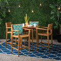 Rustic 5 Piece Acacia Wood Bar Set J770