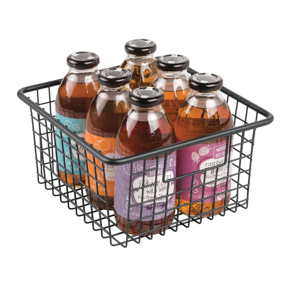 Metal Wire Food Storage Organizer Bin Basket with Handles M1040