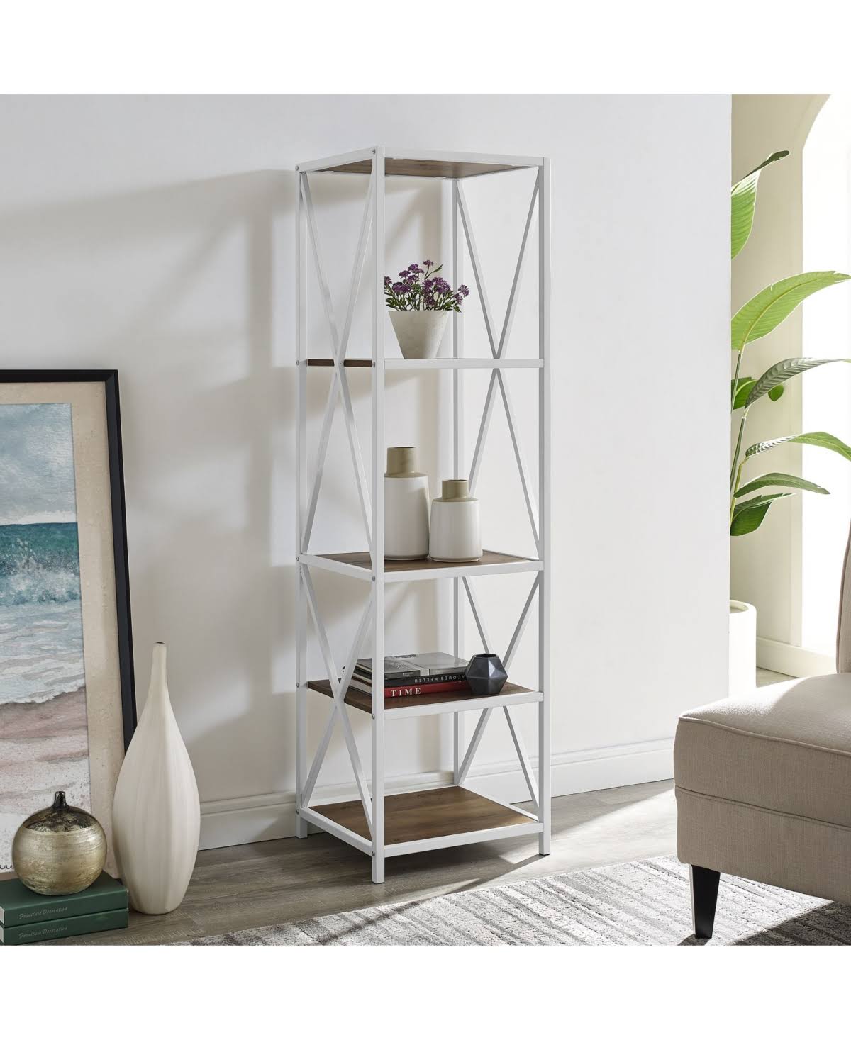 Metal Wood Bookcase H8823