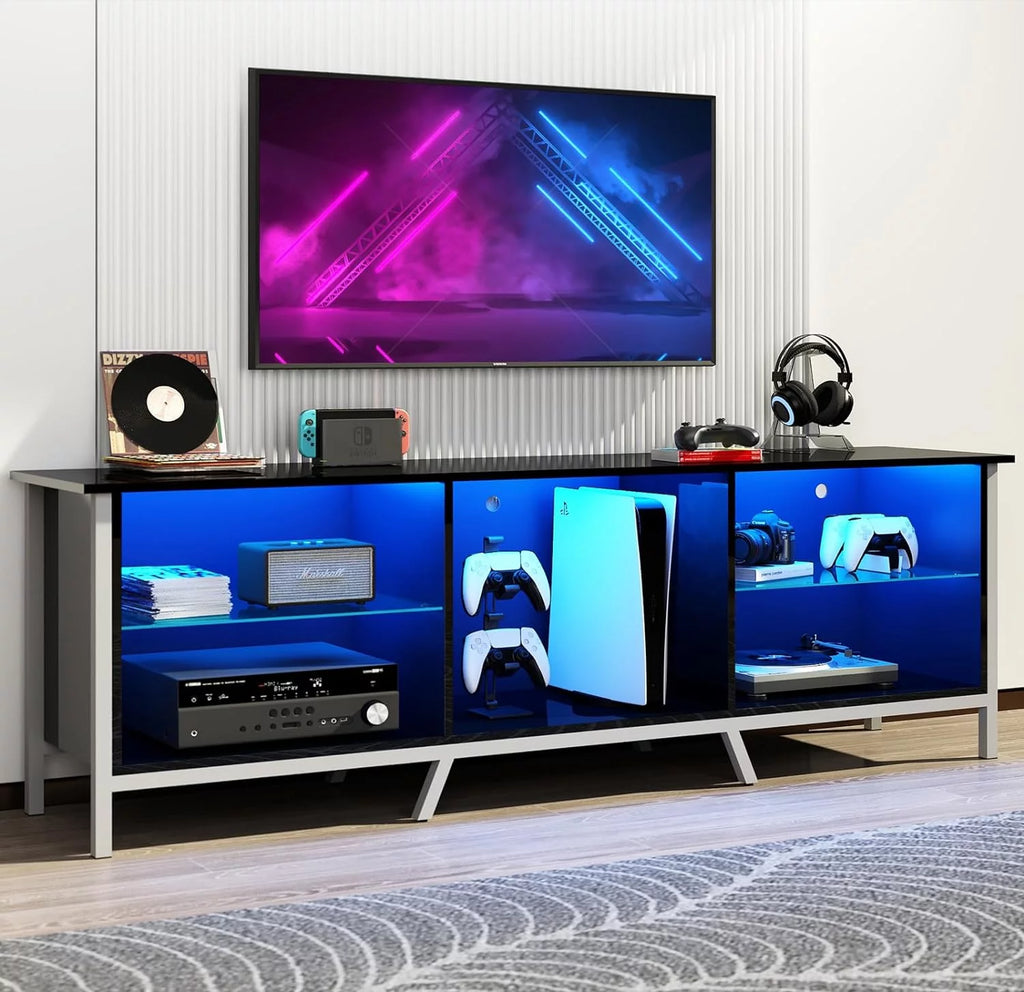 Black High Glossy 71 inch TV Stand Z26816