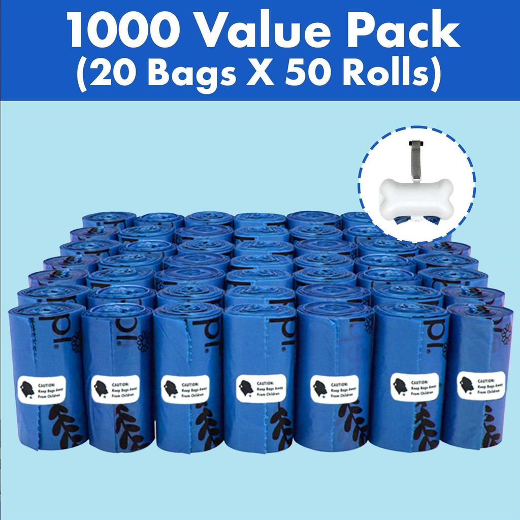 Dog Poop Waste Bags with Dispenser and Leash Tie R6448