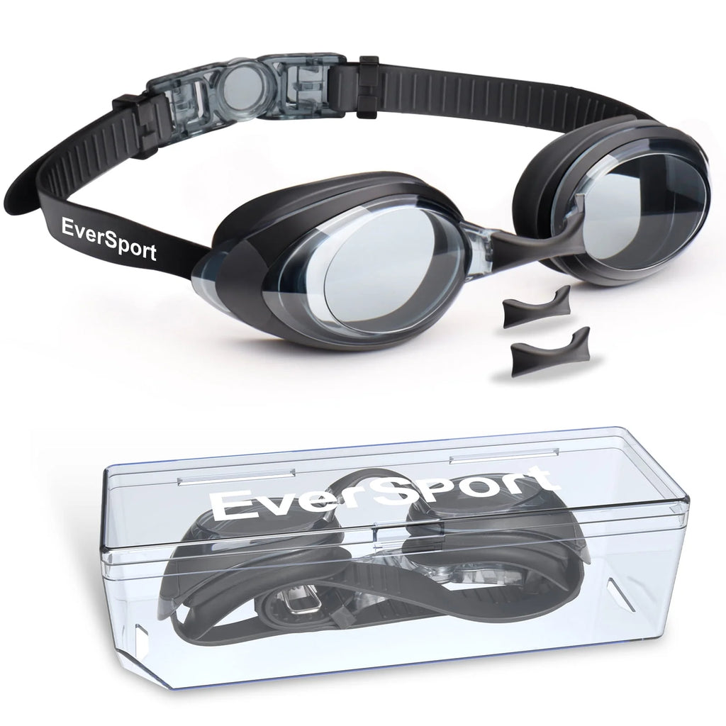 2pack Anti-Fog No Leak Swim Goggles with 3 Nose Pieces V89667
