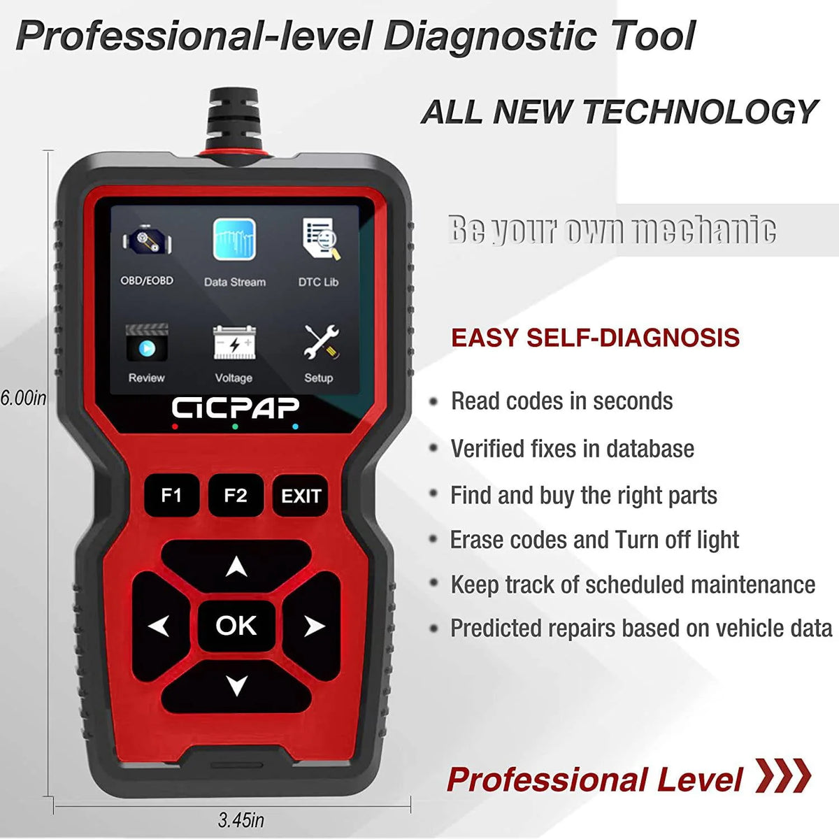 OBD2 Scanner Diagnostic Tool Car Code Reader J809