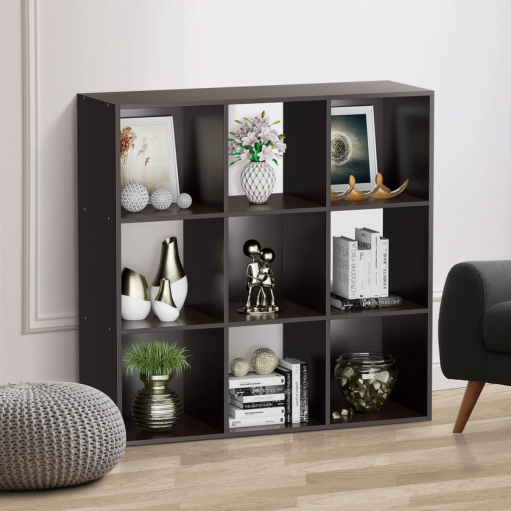 9 Cube Wooden Organizer Bookcase Cabinet Storage (Black) B898