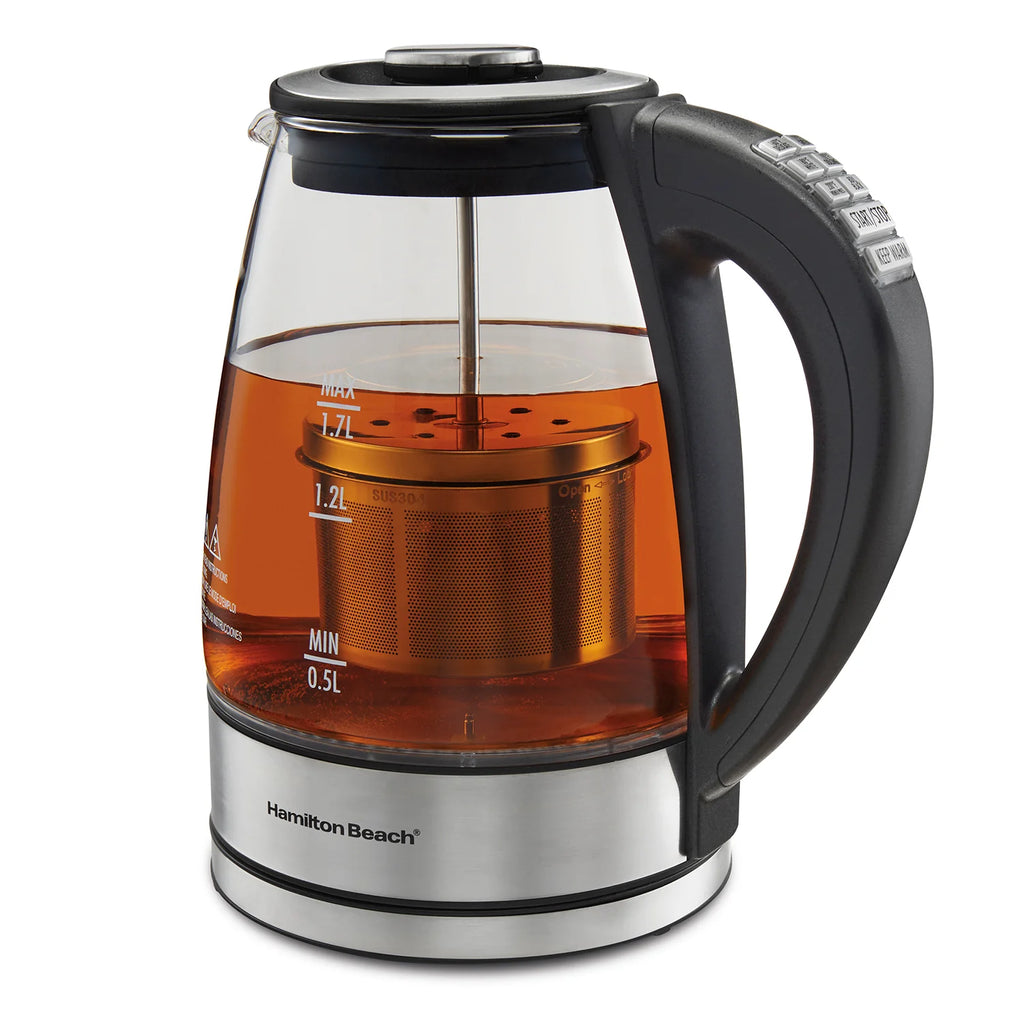 1.7L Variable Temperature Glass Kettle with Tea Infuser Z193