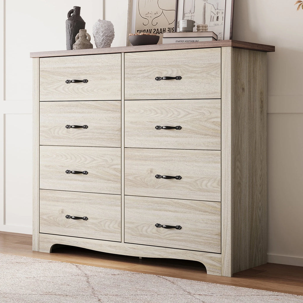 Black 8 Drawer Wood Dresser R260841