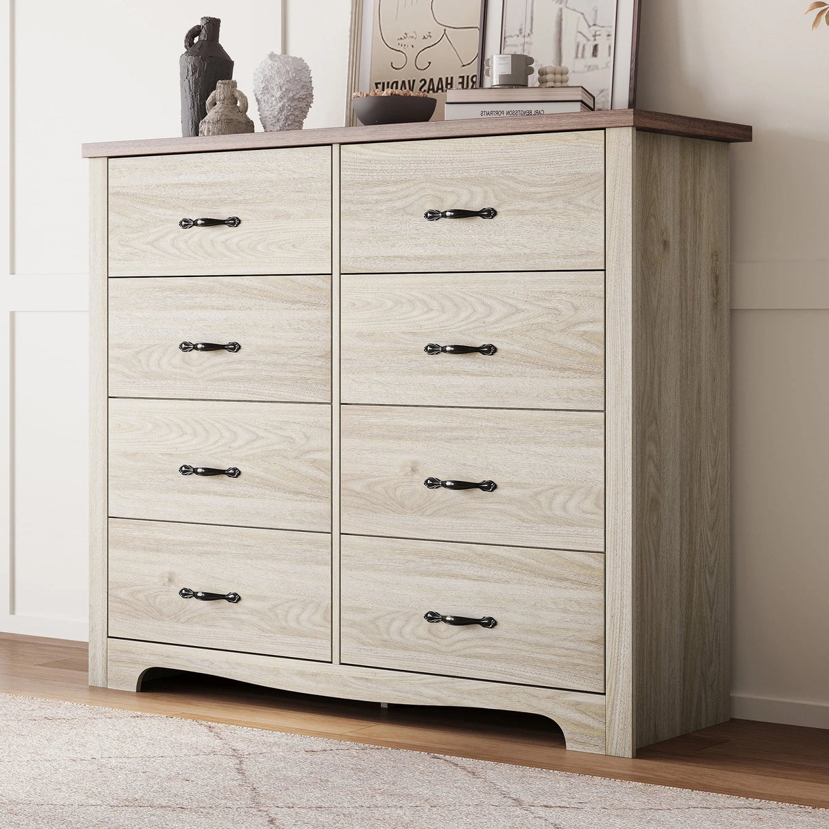 Black 8 Drawer Wood Dresser R260841