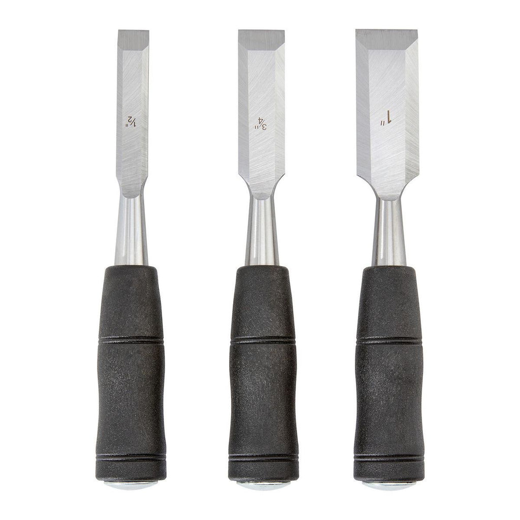 Wood Chisel Set with PVC Handles, 3-Piece C2433