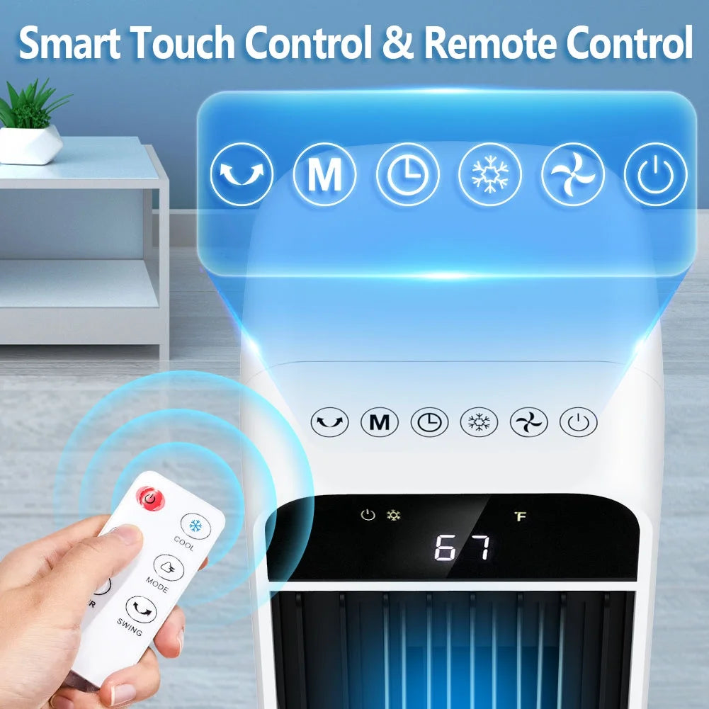 Portable Evaporative Air Cooler Tower Fan 3-in-1 Humidifier V150