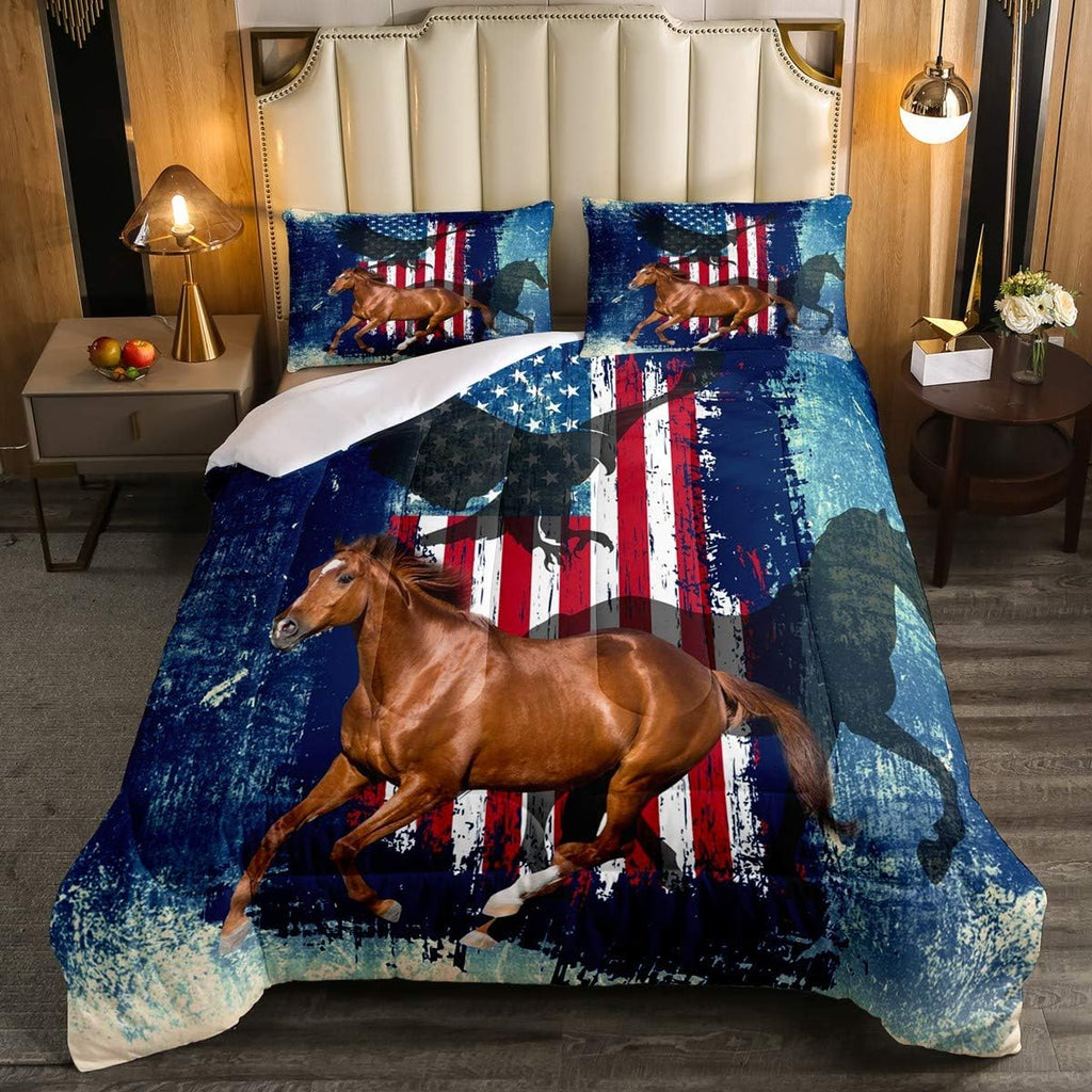 Queen Size Brown Wooden Comforter Set F499