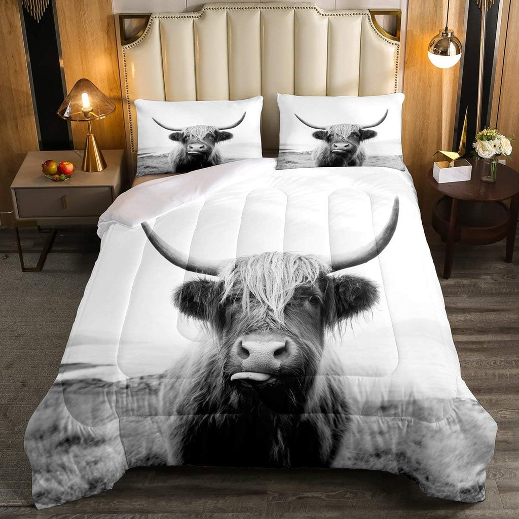 Queen Size Brown Wooden Comforter Set F499