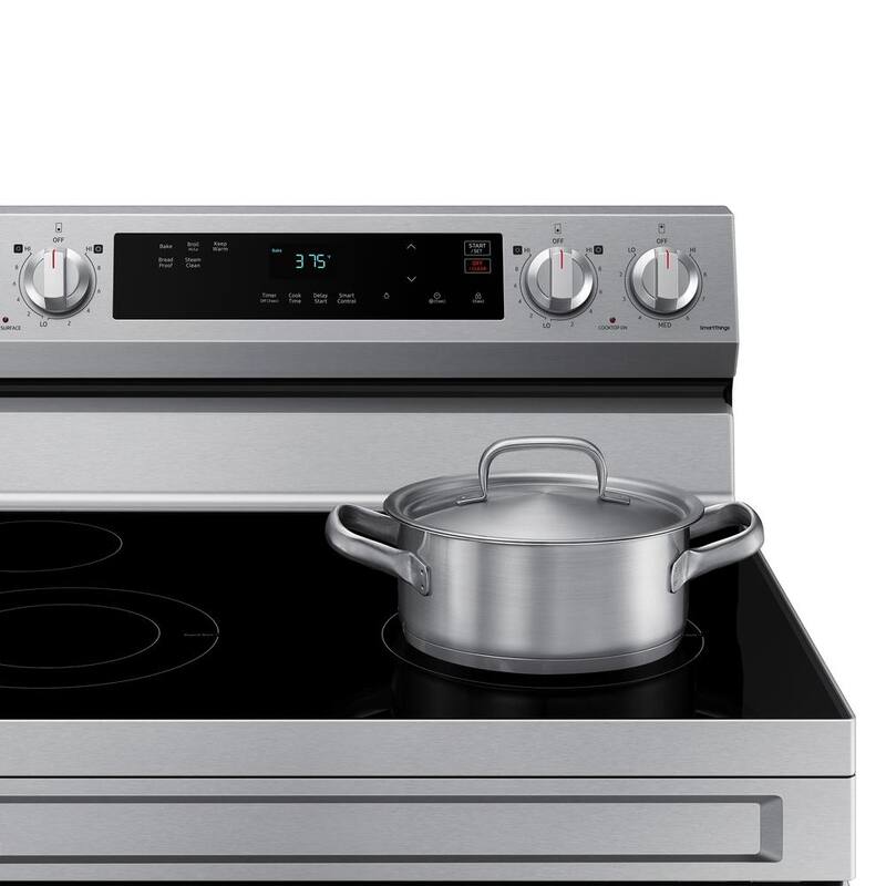 6.3 cu. ft. Smart Freestanding Electric Range with Steam Clean in Stainless Steel C68301