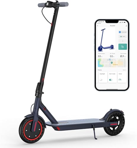 Electric Scooter, 350W/500W, 8.5" Tires, 21 Miles Range, 16/19Mph, Folding E-Scooter with Dual Braking, APP Control X5523