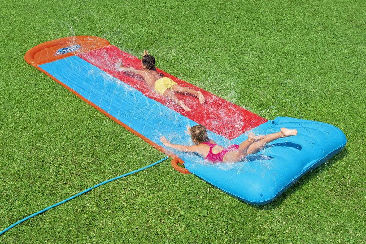 Double Lane Water Slide with Splash Ramp 16' R693247