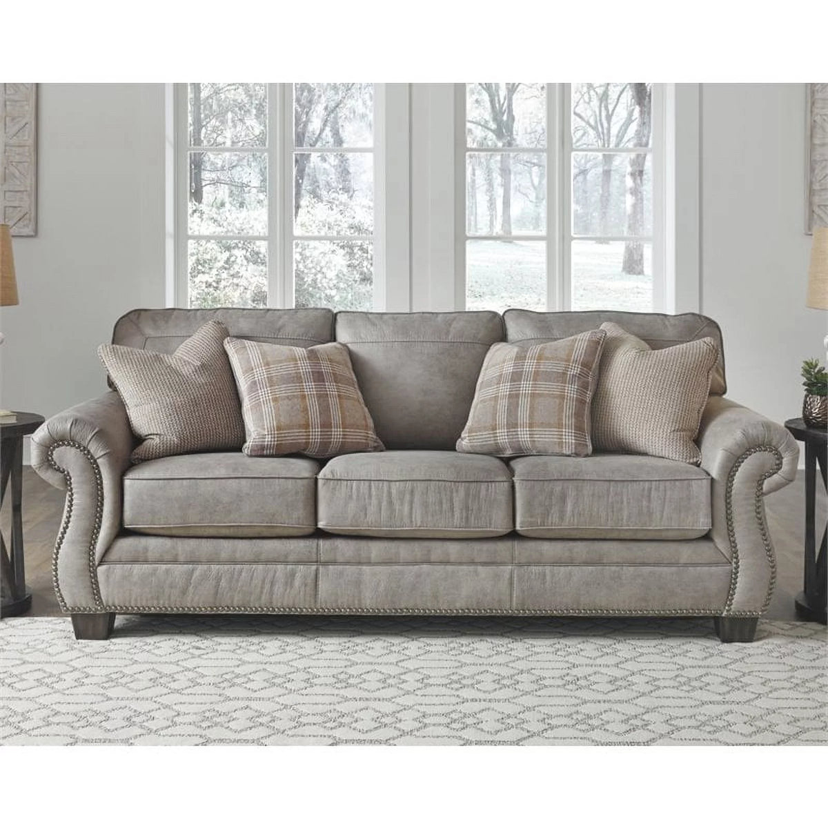 Queen Sleeper Sofa in Steel V26699
