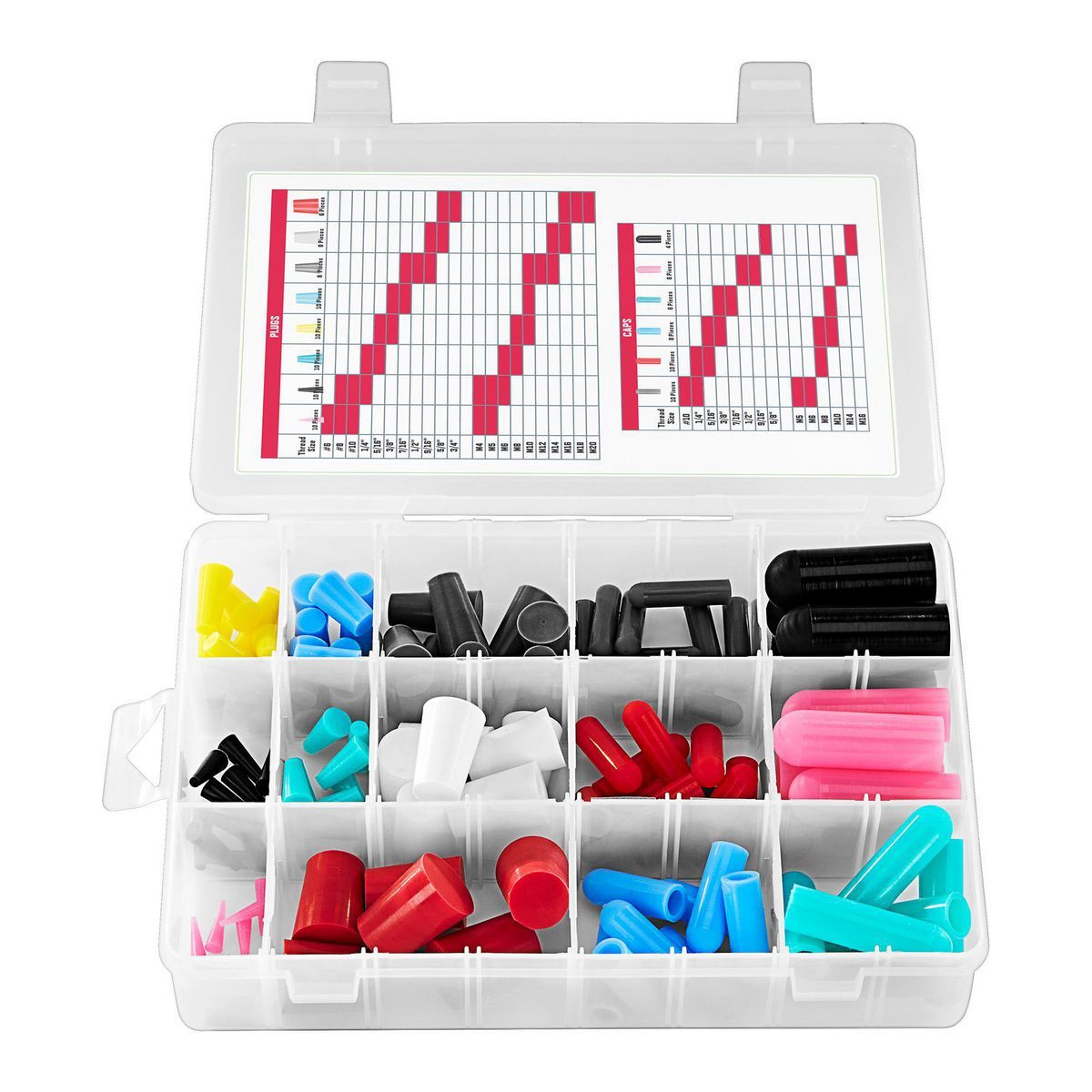Silicone Rubber Plug and Cap Set, 116-Piece H980988