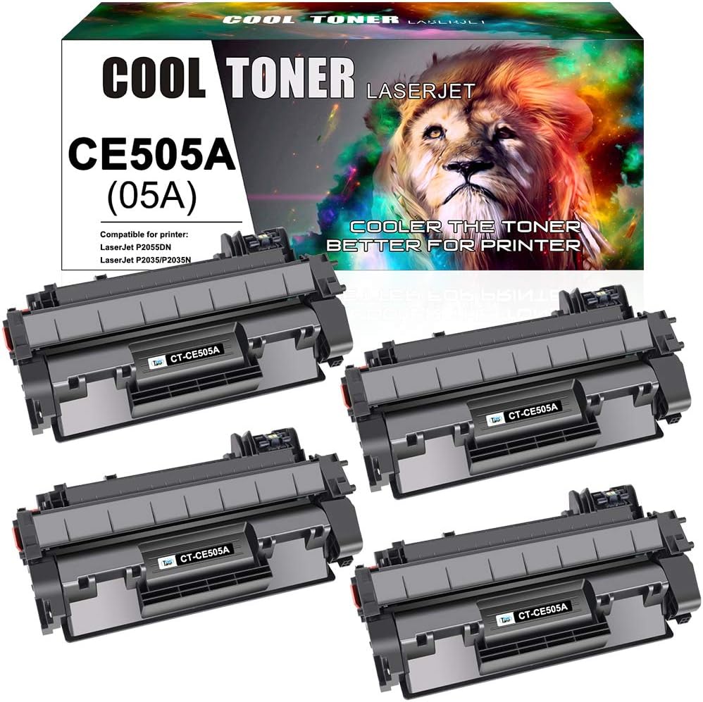 Compatible CE505A Toner Cartridge Replacement 4-Pack Black N907