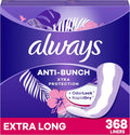 Anti-Bunch Xtra Protection Panty Liners Extra Long Unscented 92 Count M586