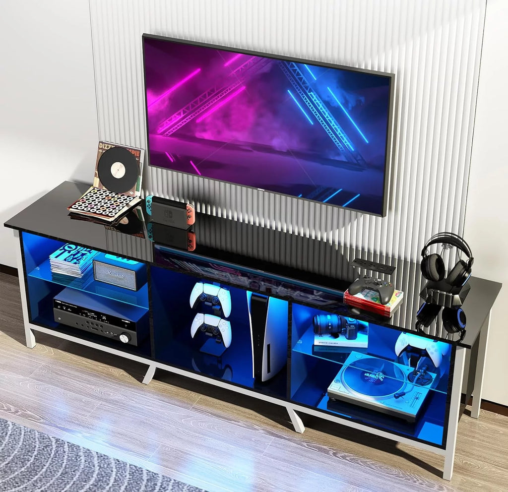 Black High Glossy 71 inch TV Stand Z26816
