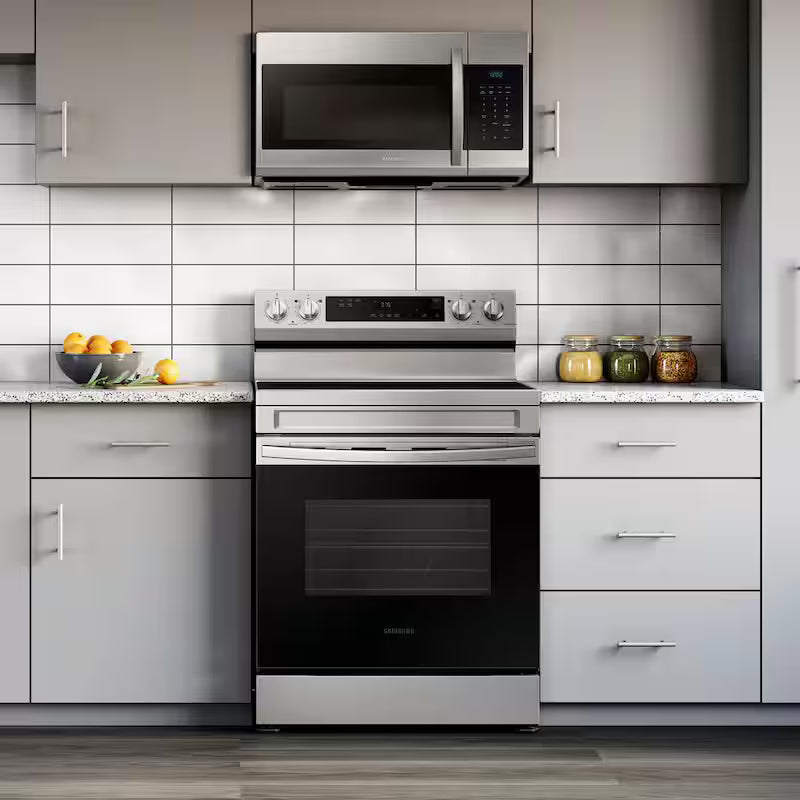 6.3 cu. ft. Smart Freestanding Electric Range with Steam Clean in Stainless Steel C68301