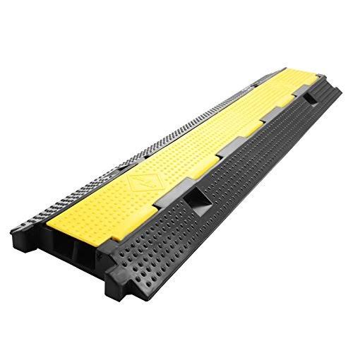Black Rubber Cable Protector Ramp 3 Pack Dual Channel G3756
