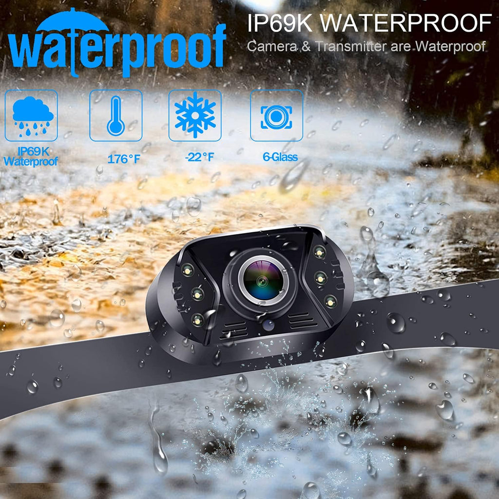 Backup Camera Rear View Monitor Kit HD 1080P Waterproof Night Vision X380183