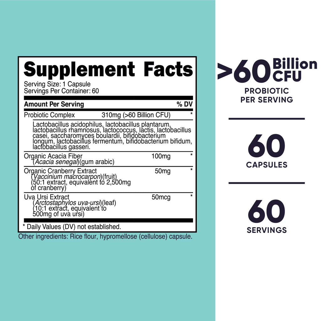 Probiotic Supplement 60 Billion CFU 60 Capsules J2011