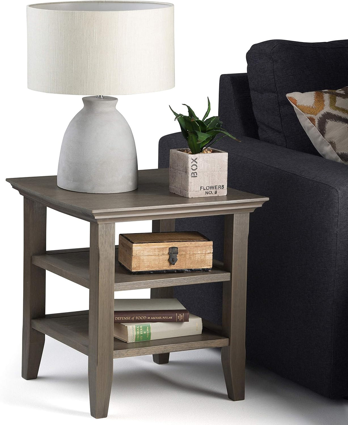 Black 19 inch End Table M138
