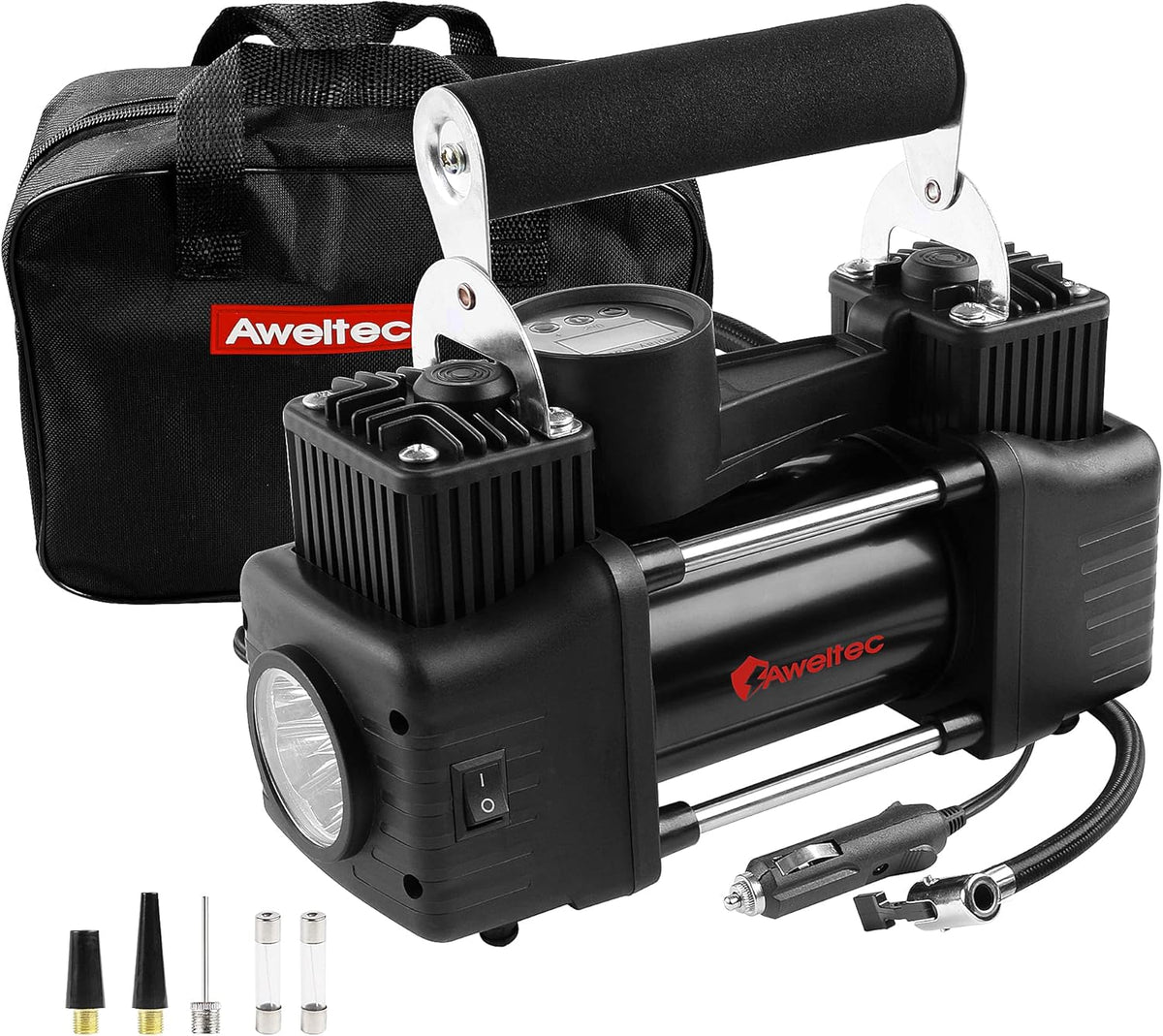 12V Heavy Duty Portable Air Compressor Tire Inflator Kit C84593