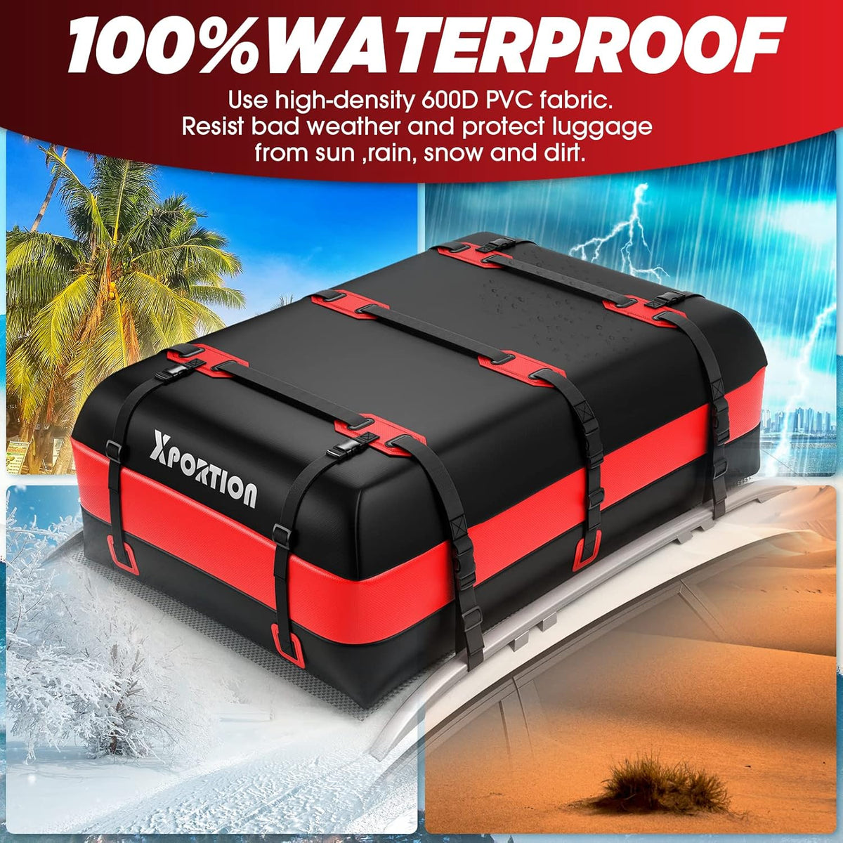 Waterproof 21 Cubic Feet Rooftop Cargo Carrier Bag X14759