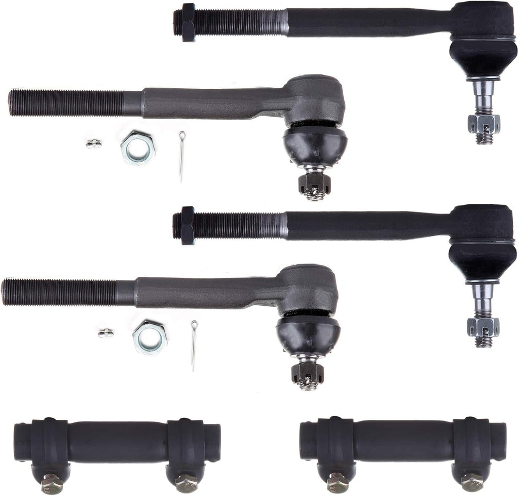 6-Piece Outer Inner Tie Rods and Adjusting Sleeves W54211