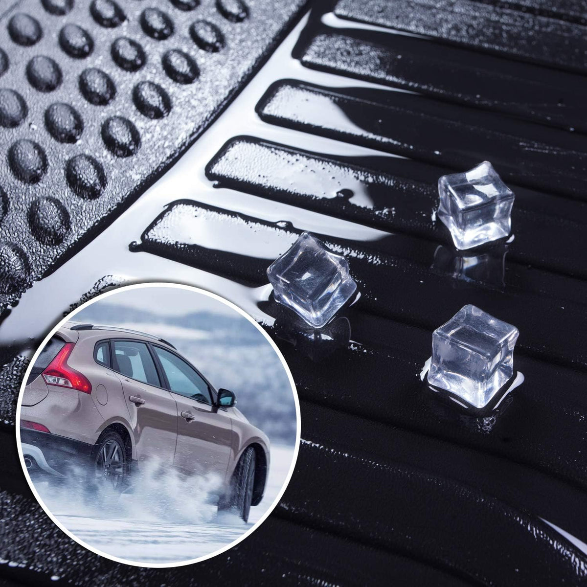 Black Floor Mats Liners for Hyundai Elantra Sedan 2017-2020 Heavy Duty All Weather P67202
