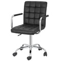 Ergonomic PU Leather Office Chair Black B64869