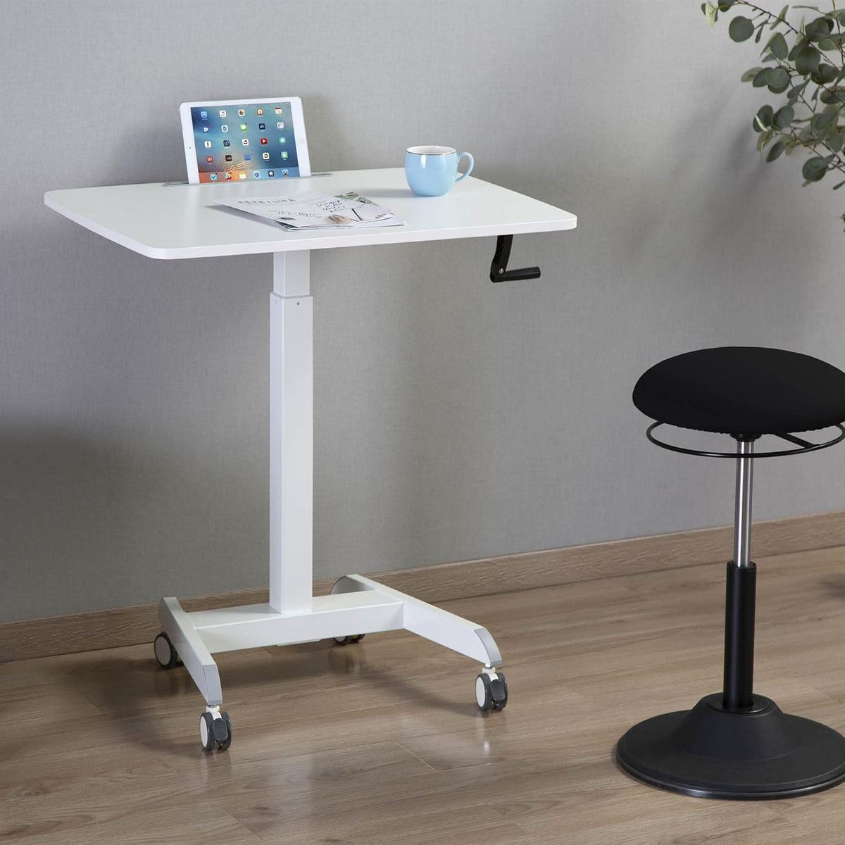 White 31in Portable Standing Desk N411