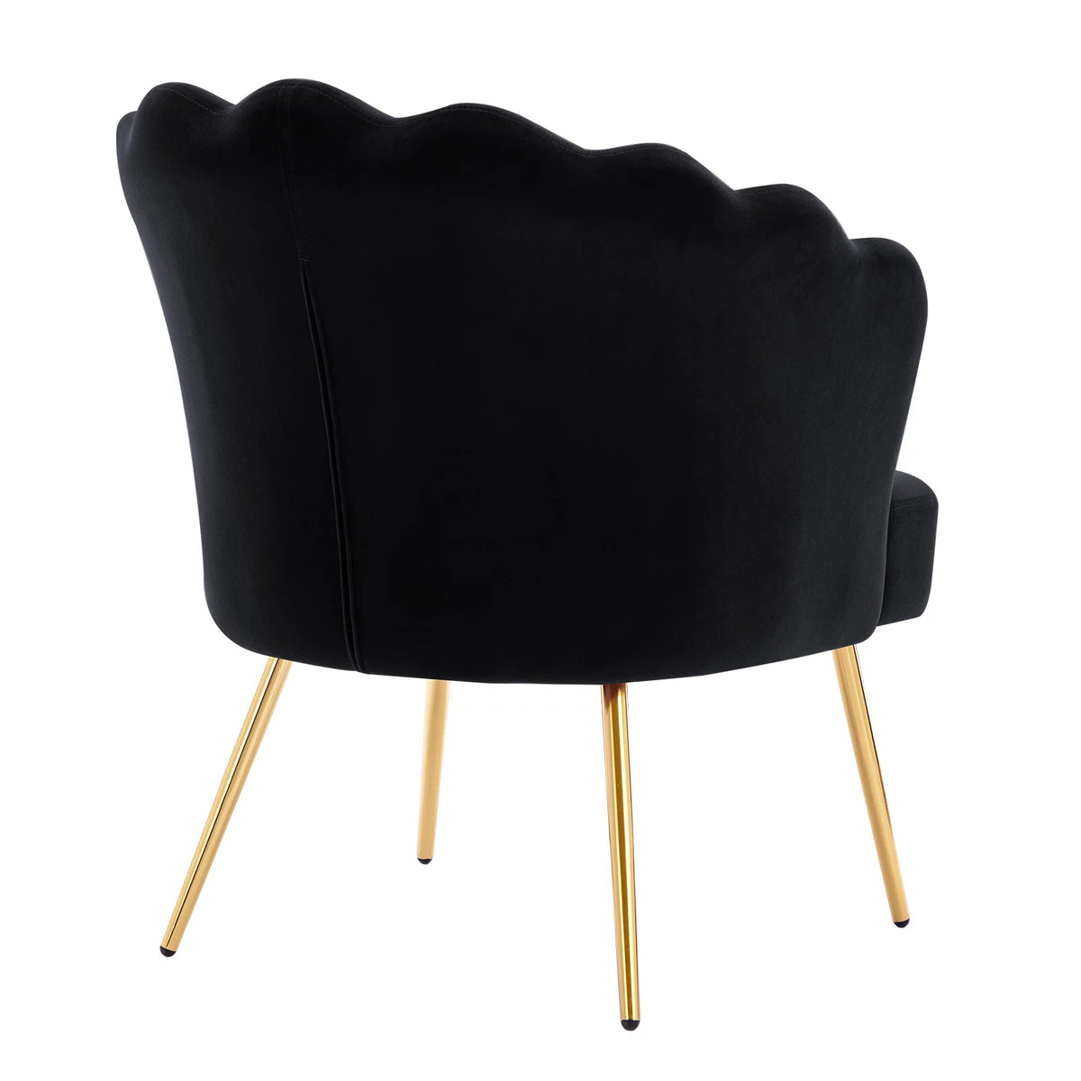 Velvet Accent Chair with Gold Metal Legs J7636