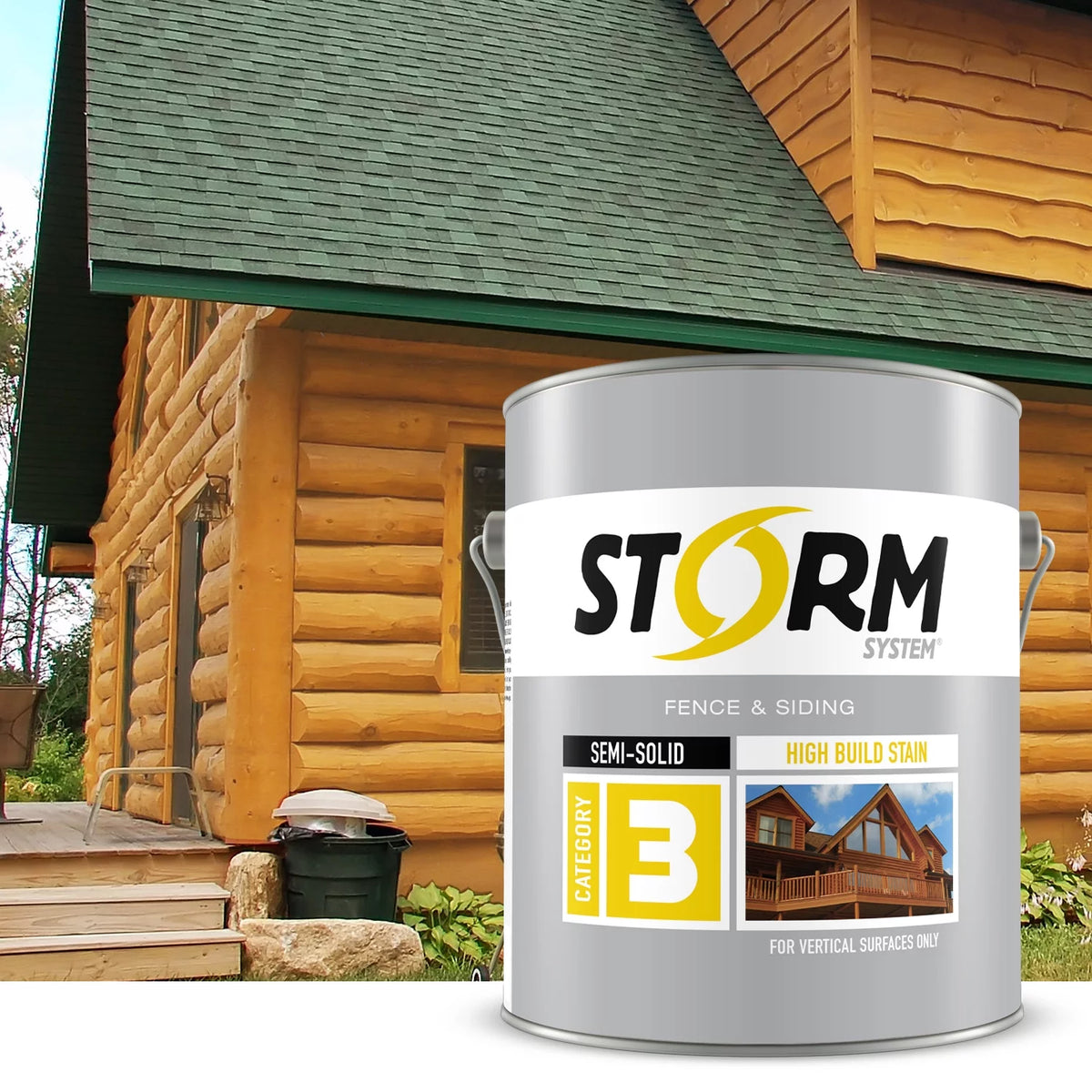 Semi-Transparent Log & Siding Stain + Sealer Teak 1 Gallon X8634