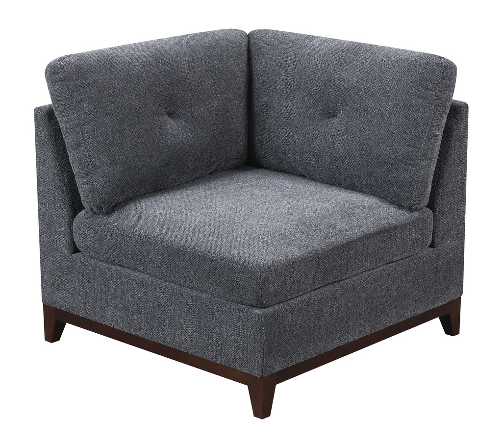 Ash Chenille Fabric Corner Wedge Sofa Couch K16407