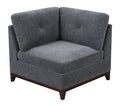 Ash Chenille Fabric Corner Wedge Sofa Couch K16407