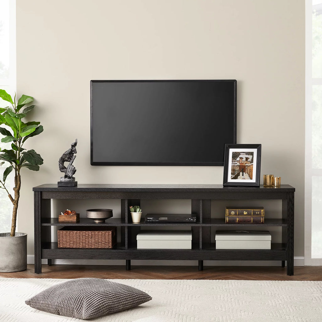 Black 6 Drawer Dresser TV Stand C79809