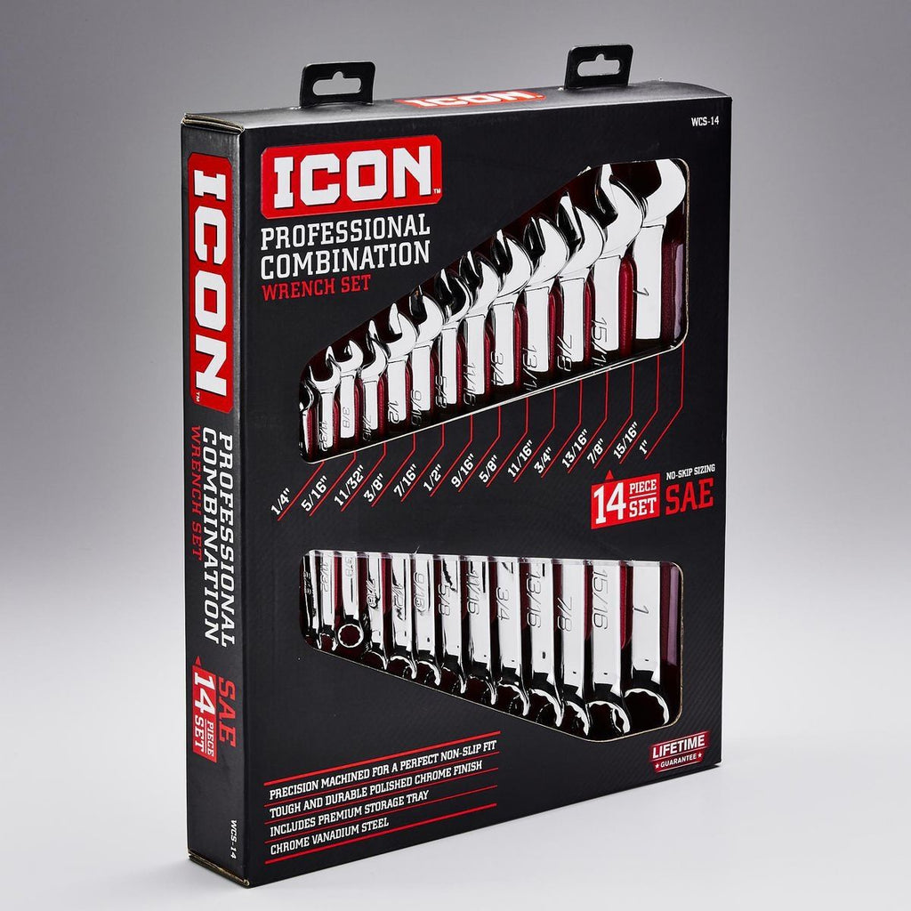 SAE Combination Wrench Set, 14 Piece X64133